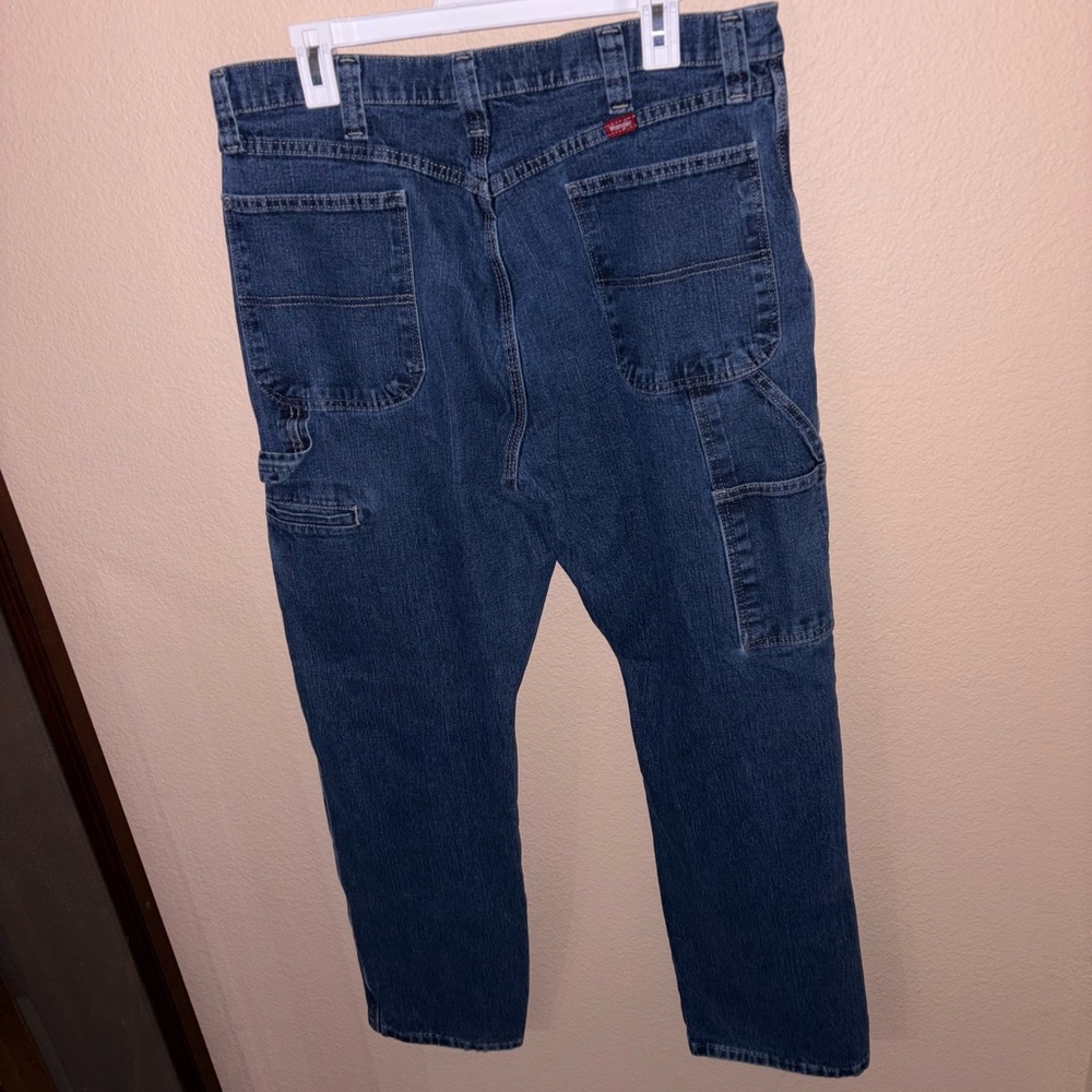Wrangler Navy carpenter jeans straight cargo denim painter style utility pants